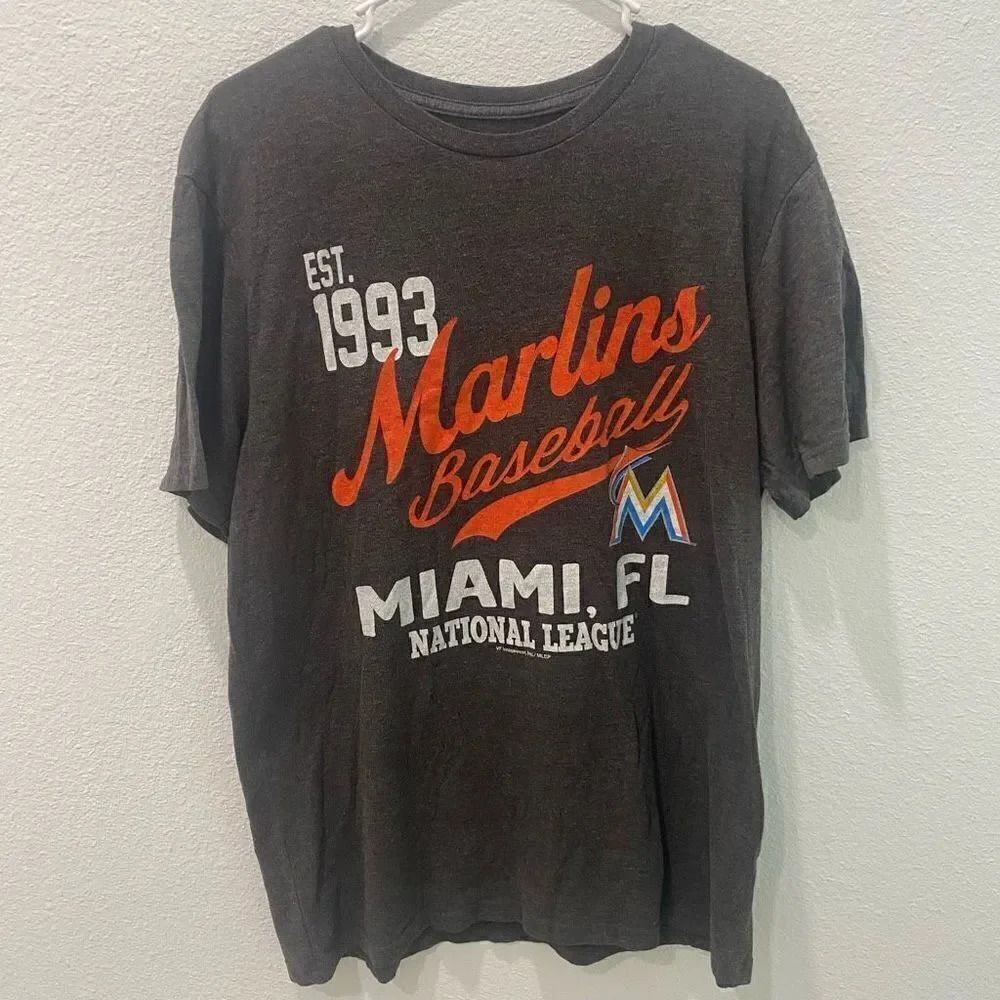MLB Miami Marlins T Shirt Size L